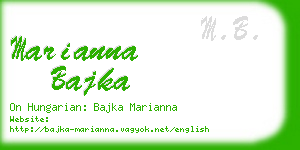 marianna bajka business card